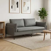 vidaXL 3-sedežna sedežna 3-sedežni Temno siva 222 x 81 x 89 cm Žamet