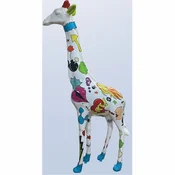 Casa Padrino garden decoration sculpture giraffe white/colorful H. 205 cm - Large garden figure