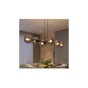 Brilagi - Luster na sajli 6xE27/60W/230V crna/dimno siva