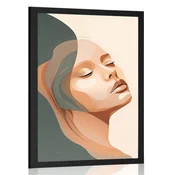 Plakat ženska lepota Peach Fuzz - 30x45 black