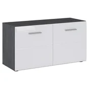 Modern Living Garderobna Klop Salve, Bela, Barva Sivega Hrasta
