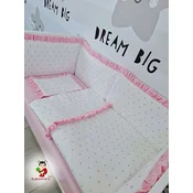 Bubamara037 Set sa ravnom ogradicom sa karnerom, sa lastišom, Belo-bež