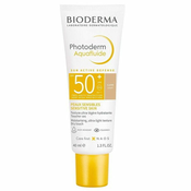 Bioderma Obarvana sončna krema SPF 50+ Photoderm Aqua fluid 40 ml (Odstín Golden)