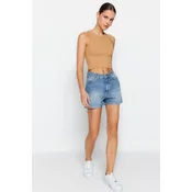 Trendyol Blue Denim Shorts & Bermuda