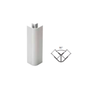 PVC vogalnik za belo podnožje H 100 mm