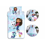 DreamWorks Gabby's Dollhouse Komplet posteljnine z zadrgo, posteljnina 140x200 cm, Oeko-Tex