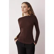 Trendyol Milla ženska bluza Tpraw25Bz00018, braon