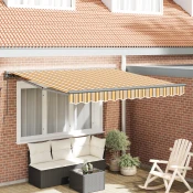 Okvir tende Žuta i Siva 300 x 250 cm Poliester s PU premazom