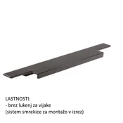 AL 0806 0446 POH.ROČAJ-ČRN ELOKS.BRUŠEN, Dolžina: 446 mm