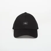Kapa s šiltom Calvin Klein Monologo Woven Patch Trucker LV04D5099G Črna