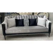 Casa Padrino luxury baroque living room sofa gray/black - Handmade baroque style sofa - Luxury living room furniture in baroque style - Baroque furniture - Noble & Magnificent