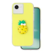 Tutti Frutti 2v1 silikonski ovitek za iPhone 16e/iPhone 17e - rumen