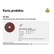 KLINGSPOR CS561 fiber disk 125 mm, 120 g, 25 kosov