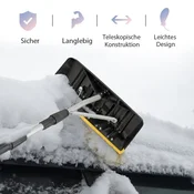 Northix Safstar aluminijaste grablje za snežno streho 6,4 m dolge strešne grablje z 39 cm velikim rezilom