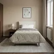 vidaXL Poletna odeja Šonerisan Svetlo siva 155 x 220 cm