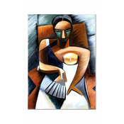 Reprodukcija, naslikana z oljem Pablo Picasso, Kobieta z wachlarzem
