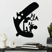 Opviq Zidna dekoracija Lupo 3, 40x56 cm, 1.5 mm, Crna