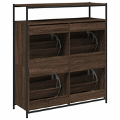 Ormaric za cipele s 4 ladice smeda boja hrasta 100x34x112 cm