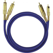 Oehlbach Cinch avdio priključni kabel [2x cinch vtič - 2x cinch vtič] 10 m modra pozlačeni kontakti Oehlbach NF 1 Master