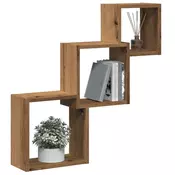 Kockaste zidne police boja hrasta 68x15x68 cm konstruirano drvo
