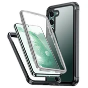 GS Ovitek za Samsung Galaxy S22, odporen na udarce, s folijo, črn