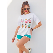 Resti Womens sports set with t-shirt and shorts Kitty Cat