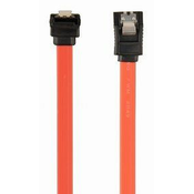 GEMBIRD - SATA III Data Cable, w/ Metal clip, 90 degrees angled connector, 0.5m