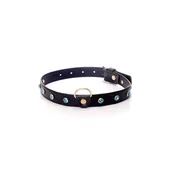 Gardj Europe Fetish B – ovratnica iz serije – 2 cm turkizni kristal