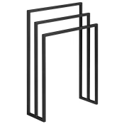 SKA Nosilec brisač, 550x800x200mm, črna mat - Črna - 550x800x200 mm - Sapho - SKA accessories - 24 - Jeklo - Držalo za brisače: večročno - Kvadratni - 550 - 800 - 200 - 14