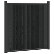 Vidaxl Plošča ograje WPC in aluminij Črna