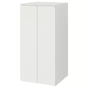 SMASTAD / PLATSA Garderober, bela bela/s 3 police, 60x57x123 cm