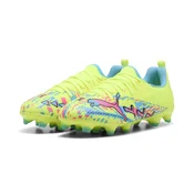 PUMA ULTRA 7 MATCH ADVANCED LEVEL FG/AG Football Boots Youth, Age, White/Blue Glimmer/Pink Glimmer, 38