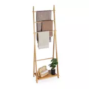 Northix Stojalo za brisače Bamboo s 4 prečkami iz nerjavečega jekla