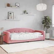 Dnevni krevet ružicasti 80 x 200 cm baršunasti