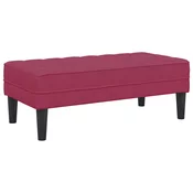klupa s jastukom Vinska crvena 113 x 57 x 39 cm Baršun