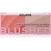 Revolution Relove Blushed Duo Blush & Highlighter rdečilo z osvetljevalcem 1 kos