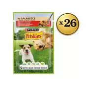 Friskies Vlažna hrana za pse, Adult dog prelivi u želeu Meso, 26x85g