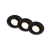 Briloner 7587035-komplet 3xLED vgradna stropna svetilka za kopalnico KLIRA 1xLED/4,9W/230V IP23 črna