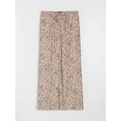 Sinsay - Viskozne wide leg pantalone sa biljnim motivom - BEŽ