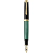 Pelikan nalivno pero M600 Souverän, črno/zelen, F konica, v darilni škatlici
