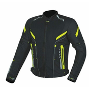 MAXX AT 2125 Tekstilna jakna črno zelena reflex XXXXL