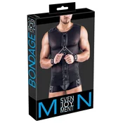 Svenjoyment Bondage Mens Sleeveless Net Shirt with Adjustable Cuffs L 21619901721