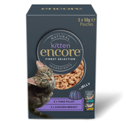 Encore Kitten Jelly Pouch 5 x 50 g - Najbolji izbor (2 vrste)