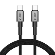 Kabel Tech-Protect Ultraboost DNA USB-C, PD 60W/3A, 2 m - iron grey