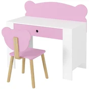 Homestar Otroška pisalna miza in stol komplet 80x41x745 cm roza