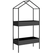 Homestar Stojalo za rastline v obliki hiše 75x35x150 cm črno