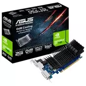 ASUS GeForce GT 730 2GB GDDR5 BRK VGA low-profile graphics card for silent HTPC build (with I/O port brackets), PCIe 2.0, 1xD-SUB, 1xDVI-D, 1xHDMI 1.4a - 90YV06N2-M0NA00