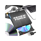 DEXXER prenosni slim zunanji pogon CD in DVD zapisovalnik USB 3.0 24x KT08
