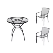 eoshop Kovinski vrtni set Eoshop 48: miza + 2 stapljiva stola