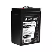 Green Cell Cube AGM VRLA IP54 6V 4.5Ah akumulator bez održavanja za alarmne sustave, blagajne, igračke